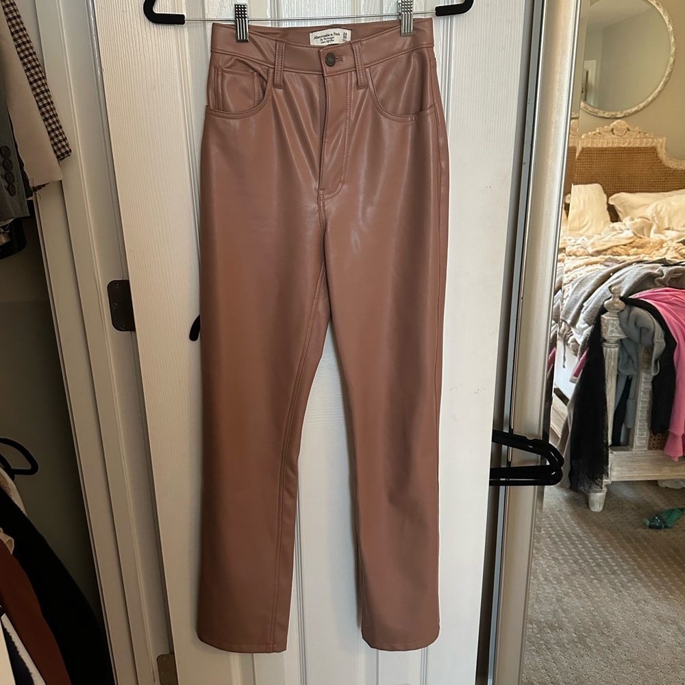Abercrombie 90’s Straight Leather Pants